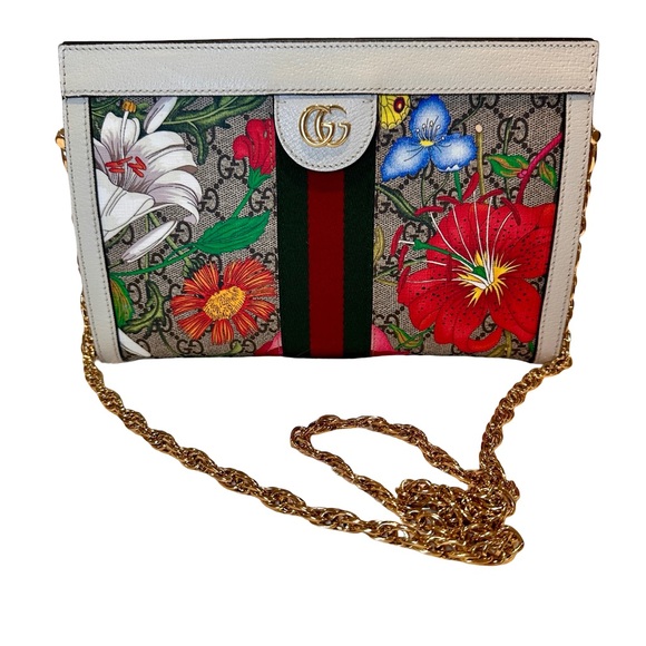 NEW Authentic Gucci Ophidia GG Flora Shoulder Bag - Picture 2 of 11
